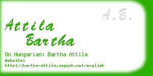 attila bartha business card